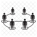 Leute Vernetzen Sich Link Soziales Netzwerk Symbol