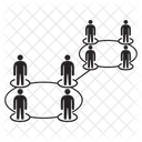 Leute Vernetzen Sich Team Netzwerk Symbol