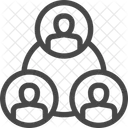 Menschen Vernetzen Menschen Verbinden Netzwerk Symbol