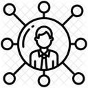 Menschennetzwerk Verbindung Menschenhierarchie Symbol
