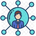 Menschennetzwerk Verbindung Menschenhierarchie Symbol