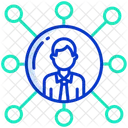 Menschennetzwerk Verbindung Menschenhierarchie Symbol