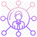Menschennetzwerk Verbindung Menschenhierarchie Symbol
