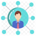Menschennetzwerk Verbindung Menschenhierarchie Symbol