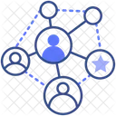 Personennetzwerk Personenhierarchie Netzwerk Symbol