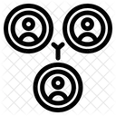 Verbindungen Freunde Soziales Symbol