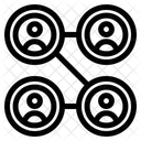 Verbindungen Freunde Soziales Symbol