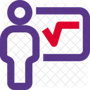 Personen präsentieren quadratisch  Symbol