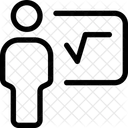 Personen Prasentieren Quadratisch Symbol