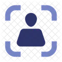 Personen Scannen Identifikation Biometrische Symbol