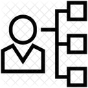 Personenhierarchie Personenverbindung Link Symbol