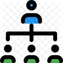 Personenhierarchie Personennetzwerk Netzwerk Symbol