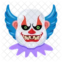 Vecteur De Visage Effrayant Visage De Clown Personnages Malefiques Icône