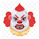 Vecteur De Visage Effrayant Visage De Clown Personnages Malefiques Icône
