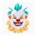 Vecteur De Visage Effrayant Visage De Clown Personnages Malefiques Icône