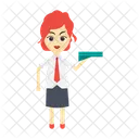 Femme Fille Employe Icône