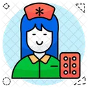 Personnel Medical Infirmiere Assistant Medical Icône