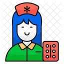 Personnel Medical Infirmiere Assistant Medical Icône