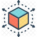 Perspective Cube Connection Icon