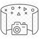 Perspektive Dunne Linie Symbol Icon