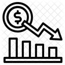 Perte De Marche Crise Graphique Icône