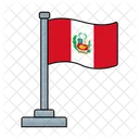 Peru Peruano Bandeira Ícone