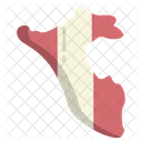Peru Map Location Pointer Icon