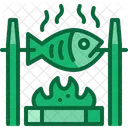 Pescado asado  Icono