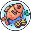 Pescado frito  Icono