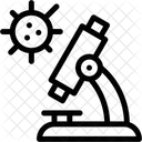 Pesquisa Coronavirus Virus Corona Microscopio Ícone