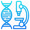 Pesquisa De DNA Microscopio Pesquisa Ícone