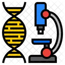 Pesquisa De DNA Microscopio Pesquisa Ícone