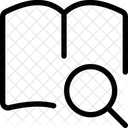 Pesquisa De Livro Aberto Ícone