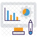 Design Grafico Analise De Crescimento Pesquisa De Mercado Ícone