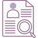 Pesquisa De Trabalhador Candidato Curriculo Ícone