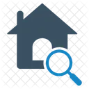 Busca De Casa Apartamento Achado Projetado Ícone