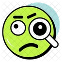 Lupa De Pesquisa Smiley Emoji Expressao Ícone