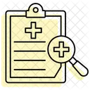 Pesquisa Medica Cor Sombra Icone Linha Fina Icon