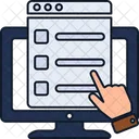 Pesquisa Online Questionario Feedback Ícone