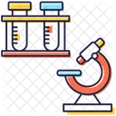 Pesquisa Quimica Experimento Biomedico Microbiologia Ícone