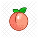 Pessego Fruta Comida Icon