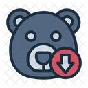 Pessimista Urso Mercado Ícone