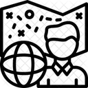Pessoa Com Um Mapa Para Exploracao Exploracao Descoberta Ícone