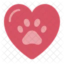 Pet Care Love Heart Icon