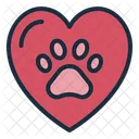 Pet Care Love Heart Icon