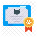Pet Certificate Animal Certificate Pet License Icon