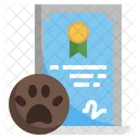 Pet Certificate Certificate Pet License Icon