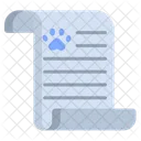 Pet Certificate Paw Certificate Certificate Icon