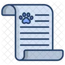 Pet Certificate Paw Certificate Certificate Icon