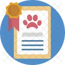 Certificate Animal Care Icon